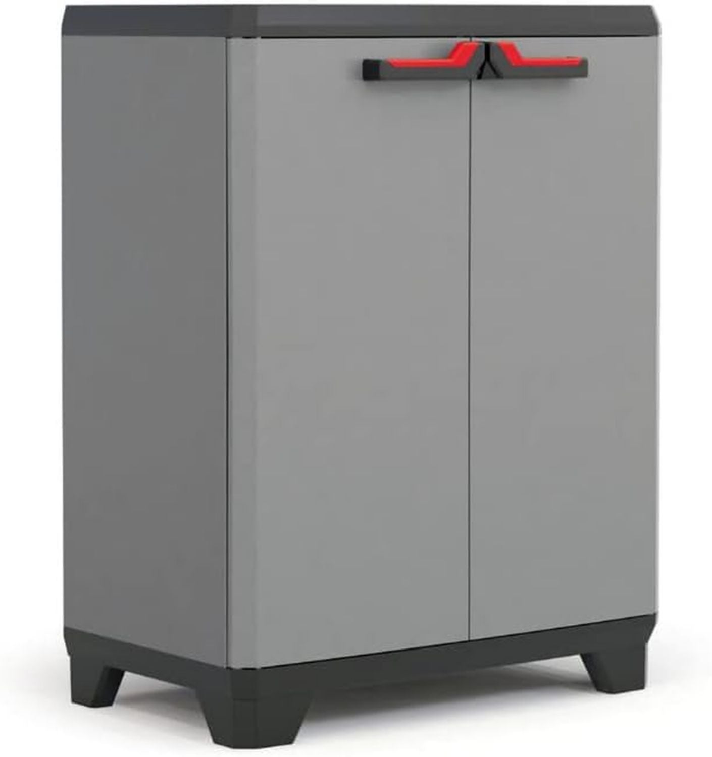 Armadio Keter Basso Stilo 1 Ripiano Regolabile Scuro H Cm 68 x 39 x 90 Grigio