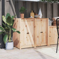 Mobile MEPPEL da cucina in di pino massiccio 106 55 92 cm con ante e piano di lavoro modulare x x legno per esterni per cucina da giardino spazio e ripiano