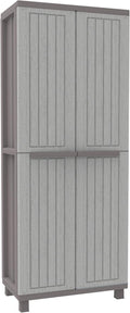 Armadio Jwood 368 da Esterno Interno 2 Ante Portascope con Scaffalino Interno a 4 Ripiani. Materiale Plastica cm Dimensioni 68 x 37 5 x 170