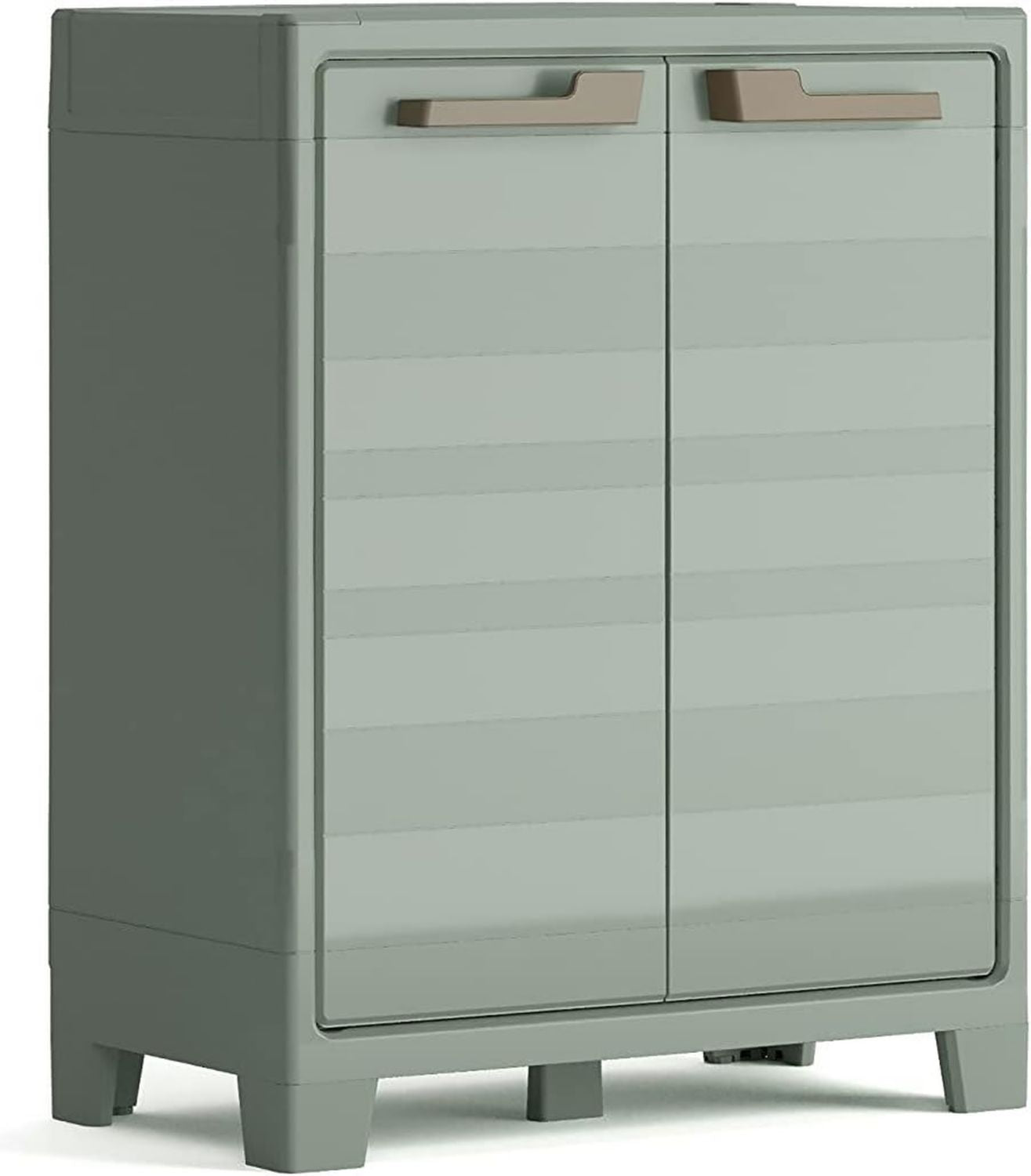 Armadio Keter 2 Ripiani Regolabili Realizzato In Resina Planet Outdoor Basso Verde 80 44 100 cm x x