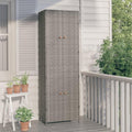 Armadio da giardino multiuso 59 40 180 cm in rattan sintetico x x colore grigio
