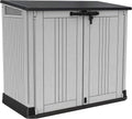 Keter Porta Attrezzi da Esterno Store It Out Nova Ideale per il Giardino Grigio Nero 132x71 5x113 5H cm 880 L