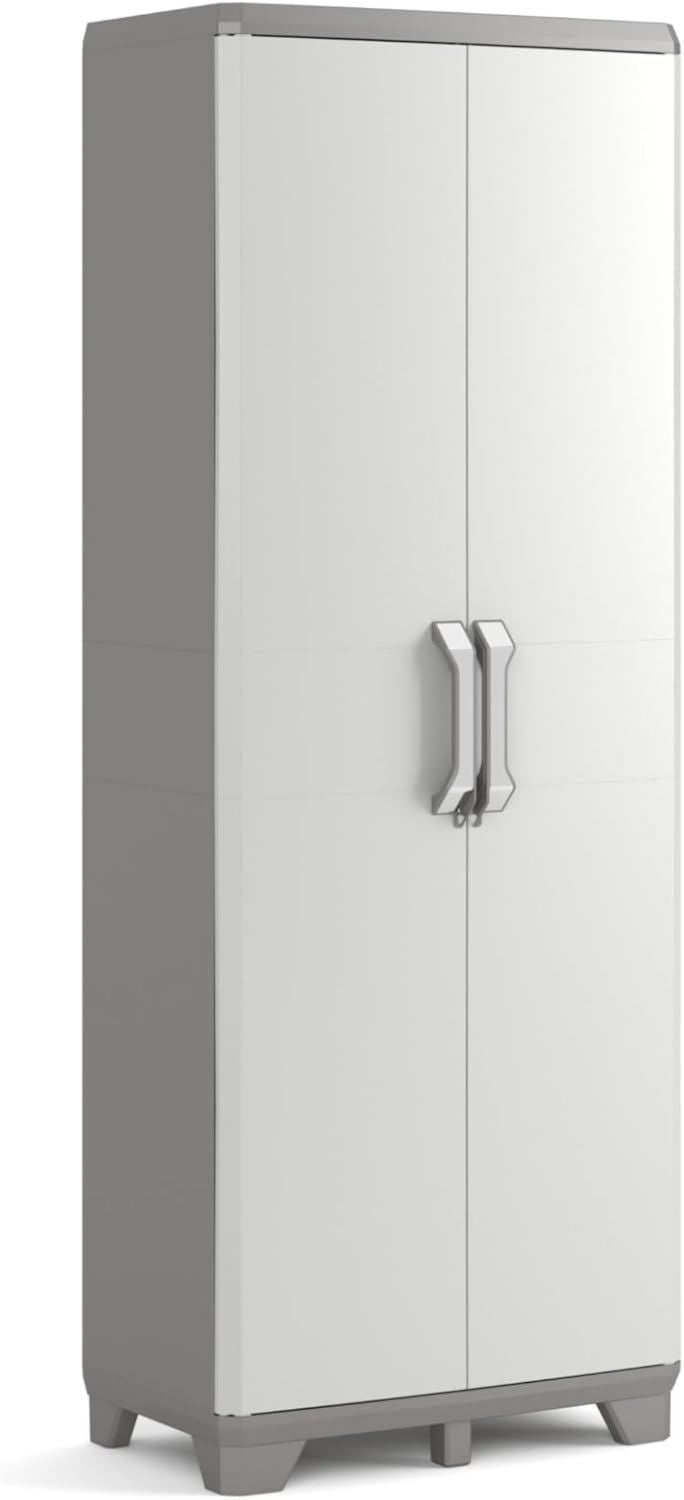 Mobile Yaheetech da Bagno Mobiletto da Terra Autoportante Armadietto Impermeabile e Resistente con 2 Ante e Ripiani Regolabili x x Bianco per Cucina Soggiorno Corridoio Ingresso 60 30 80 5 cm