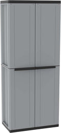 Armadio Jline 368 Portascope in Resina a 2 Ante Scaffalino a 4 Ripiani da Interno Esterno. Materiale Plastica 5 cm Dimensioni 68 x 37 5 x 163