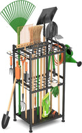 armadietto WELDUN Organizer in garage con ganci armadietto da garage con manici lunghi gestione degli attrezzi con ganci per attrezzi da giardino supporto per attrezzi per 35 attrezzi per scope moci